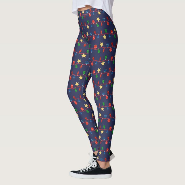 Weihnachtsschmuck dunkelblau leggings (Links)