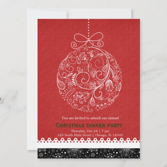 Weihnachtsschmuck Einladung (Vorderseite)