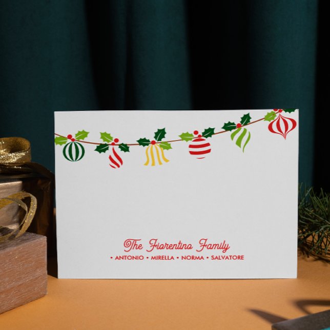 Weihnachtsschmuck - Familiennotecards Mitteilungskarte (Von Creator hochgeladen)