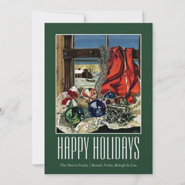 Weihnachtsschmuck Feiertagskarte (Vorderseite)