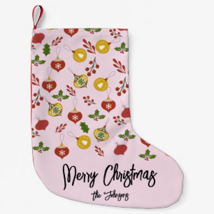 Weihnachtsschmuck Festliche Grüne Rosa Kleiner Weihnachtsstrumpf