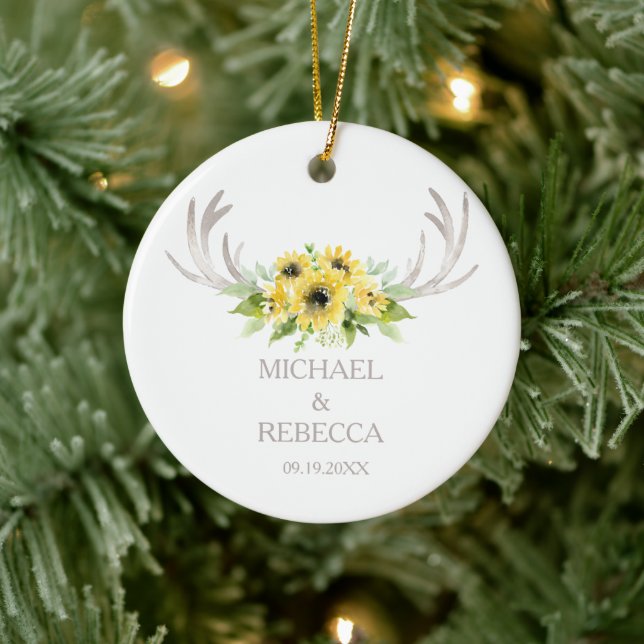 Weihnachtsschmuck Foto Sonnenblumen Antler (Baum)