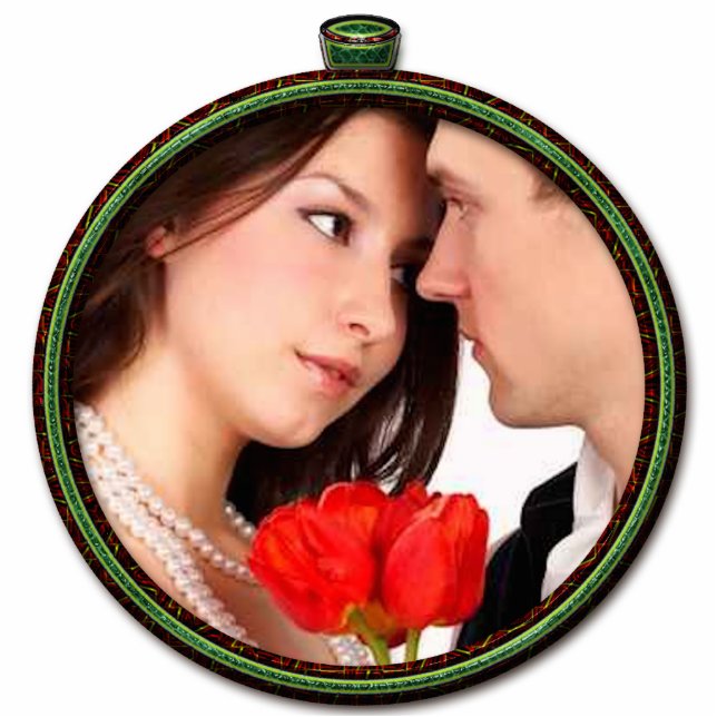 Weihnachtsschmuck Fotoskulptur Ornament (Vorne)