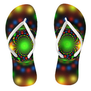 Weihnachtsschmuck-Fraktal Design Flip Flops
