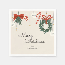 Weihnachtsschmuck Frohe Weihnachtsfeiertage Serviette
