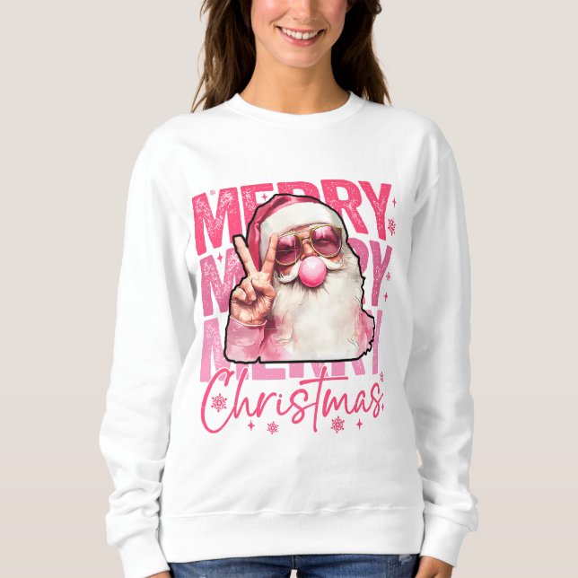 Weihnachtsschmuck für Frauen, frohe Weihnachten Sweatshirt (Vorderseite)