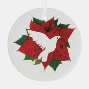  Weihnachtsschmuck für Poinsettia und Dove Glass