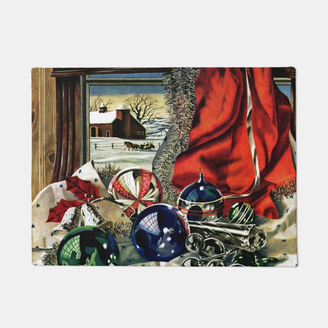 Weihnachtsschmuck Fußmatte (Vorderseite)