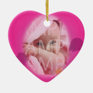 Weihnachtsschmuck Geburtsurkunde Baby. rosa
