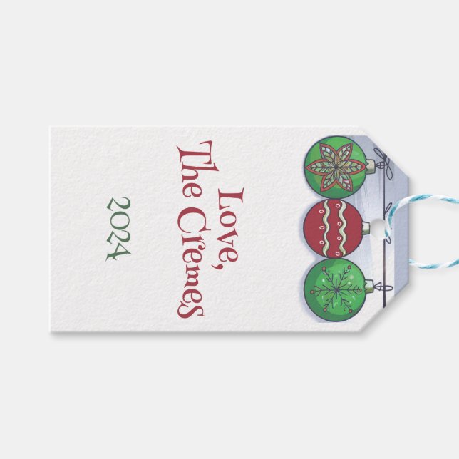 Weihnachtsschmuck Geschenkanhänger (Vorderseite (Horizontal))