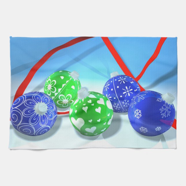 Weihnachtsschmuck Geschirrtuch (Horizontal)