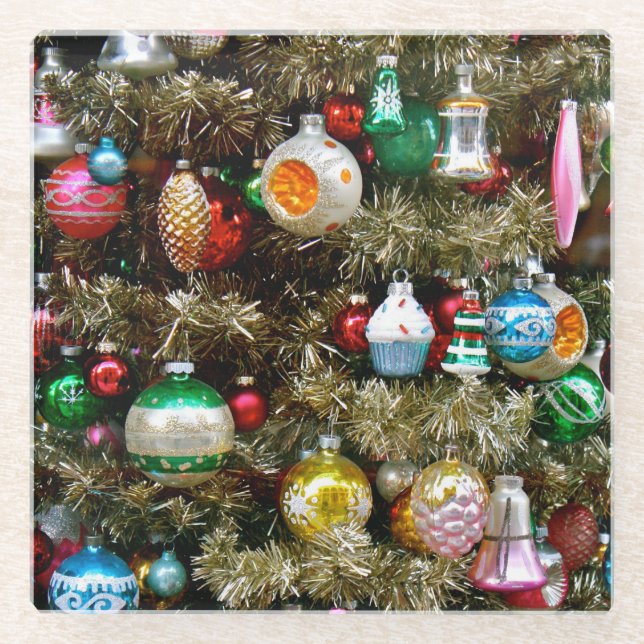 Weihnachtsschmuck Glasuntersetzer (Vorderseite)