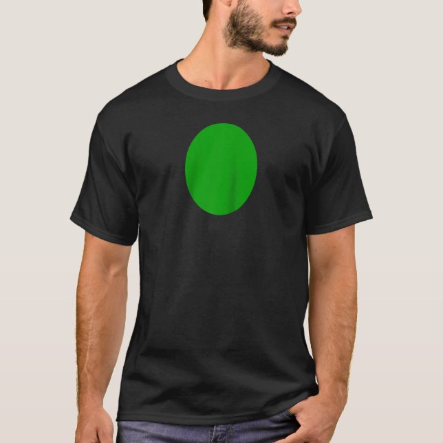 Weihnachtsschmuck Grüne Farbe Oval Form T-Shirt (Vorderseite)