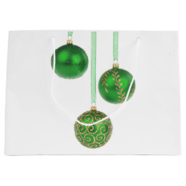 Weihnachtsschmuck Grüne Kugel Große Geschenktasche Geschenktüte