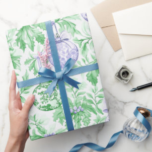 Weihnachtsschmuck Grüne lila Kleider Geschenkpapier