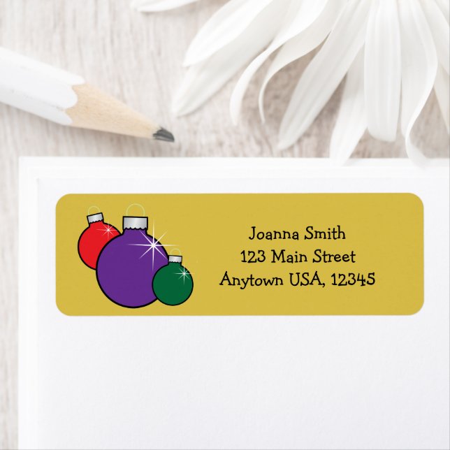 Weihnachtsschmuck Grüne rote Illustration (Insitu)