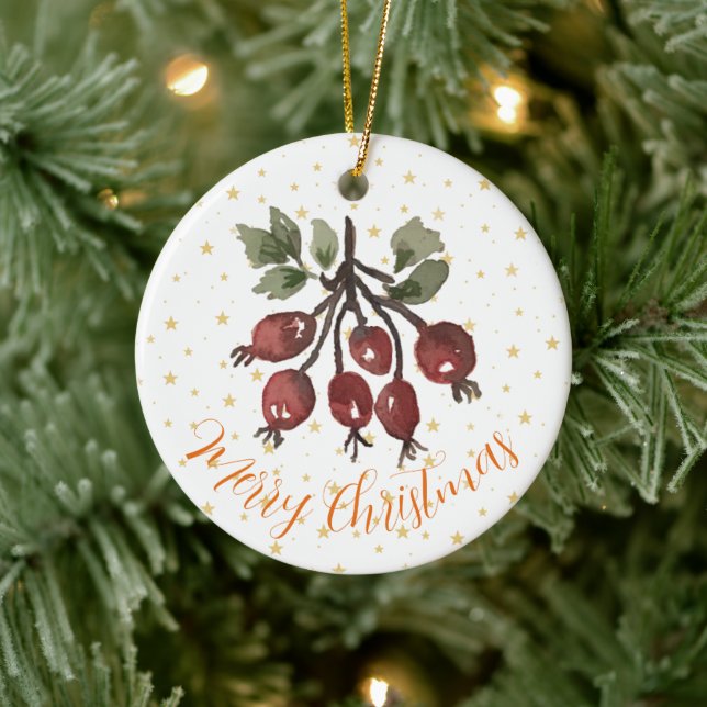 Weihnachtsschmuck Handgemalt Wasserfarbe Rose Ange (Baum)