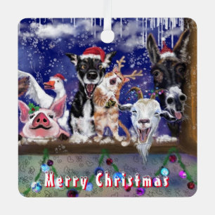 Weihnachtsschmuck Happy Farm Animal Party Fun