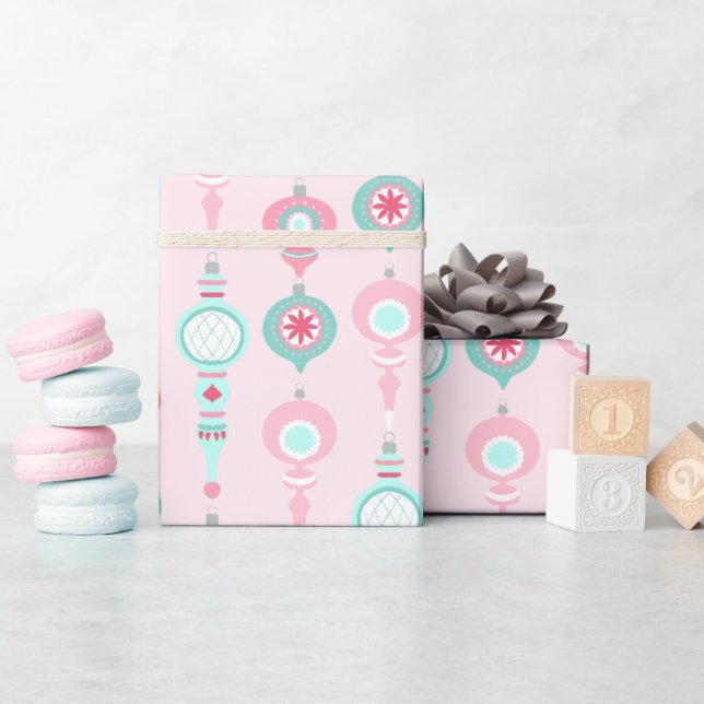 Weihnachtsschmuck Hübsch Pink Holiday Geschenkpapier (Babyparty)