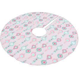 Weihnachtsschmuck Hübsch Pink Holiday Polyester Weihnachtsbaumdecke
