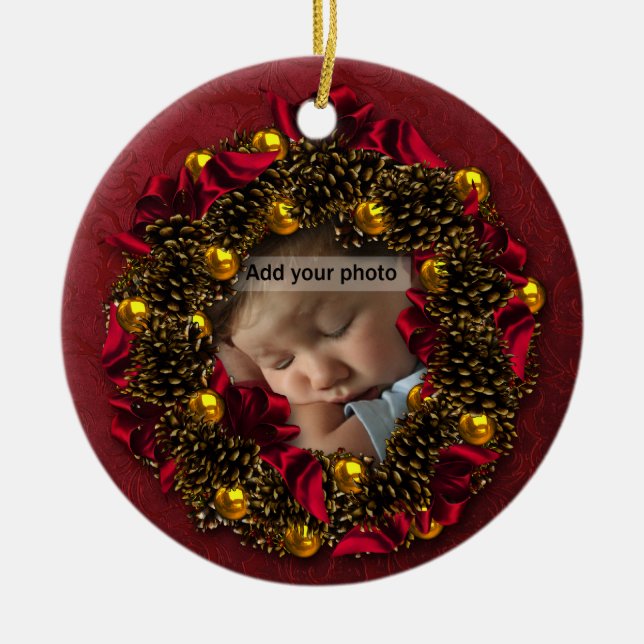 Weihnachtsschmuck im Vintagen Foto (Vorne)
