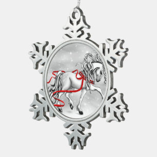 Weihnachtsschmuck im Weißen Stalon Schneeflocken Zinn-Ornament
