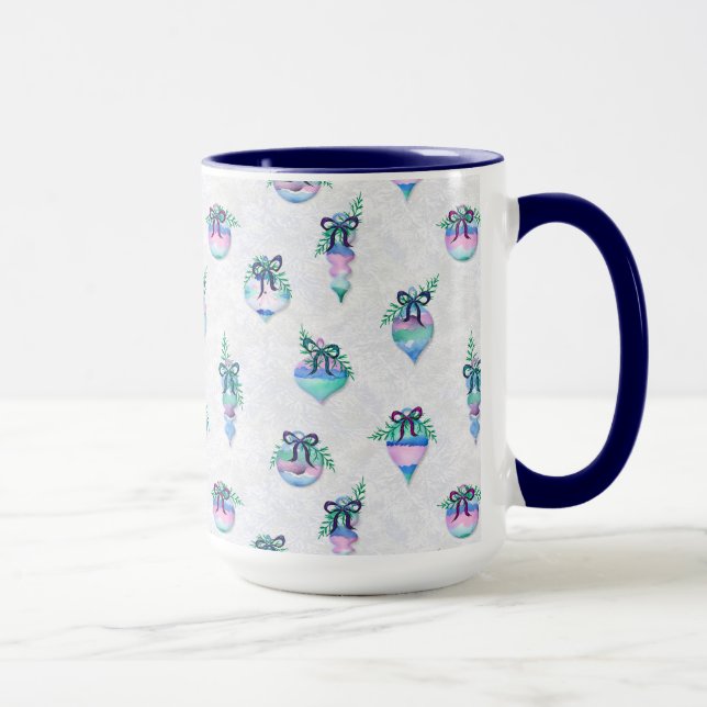 Weihnachtsschmuck in Aquarellen Tasse (Rechts)