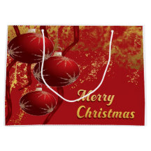 Weihnachtsschmuck in Luxusrot und Gold