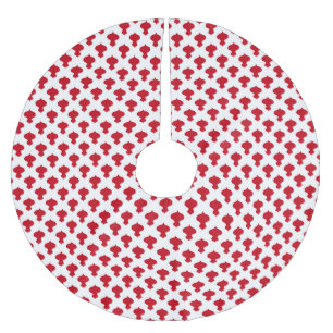 Weihnachtsschmuck in niedlichem Rot Polyester Weihnachtsbaumdecke