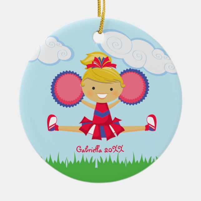 Weihnachtsschmuck in Rot, Weiß und Blau (Vorne)