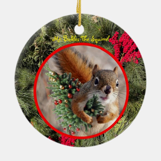 Weihnachtsschmuck, Keramik rund, Mr. Bickles Keramik Ornament (Hinten)
