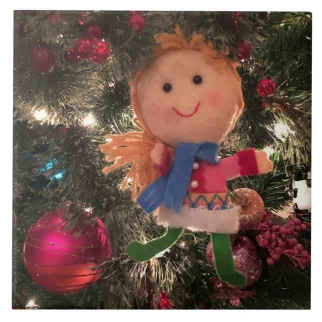 Weihnachtsschmuck Keramik Tile Fliese (Vorderseite)