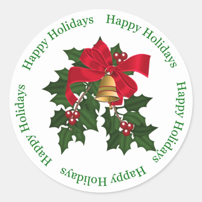 Weihnachtsschmuck Klassischer Rundsticker Runder Aufkleber (Vorderseite)