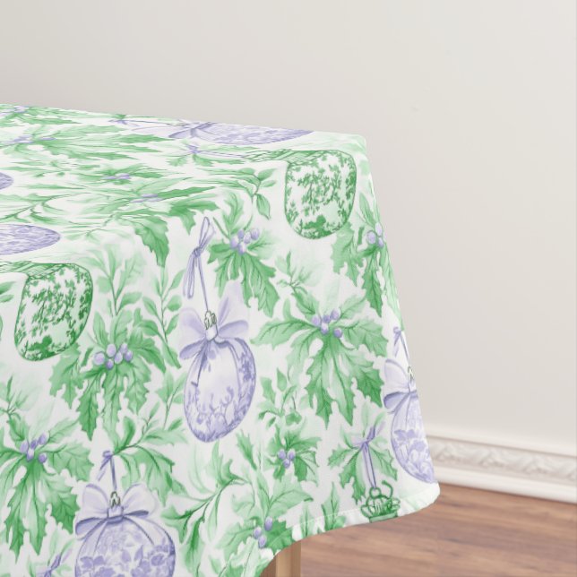 Weihnachtsschmuck, lila Toilettenpapier Tischdecke (Beispiel)