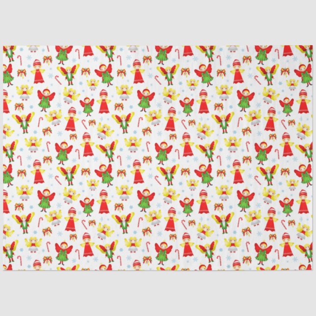 Weihnachtsschmuck lustige Engel Tissue Paper Seidenpapier (Vorderseite)