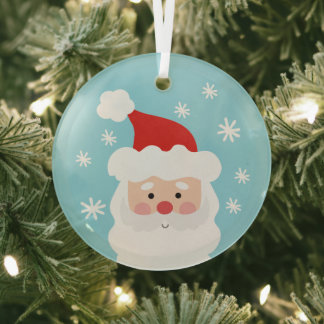 Weihnachtsschmuck mit dem Weihnachtsmann und Schne