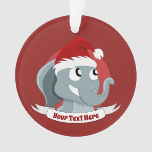 Weihnachtsschmuck mit Elefant des niedlichen Carto Ornament