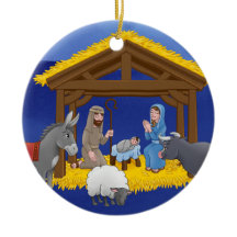 Weihnachtsschmuck mit Krippe