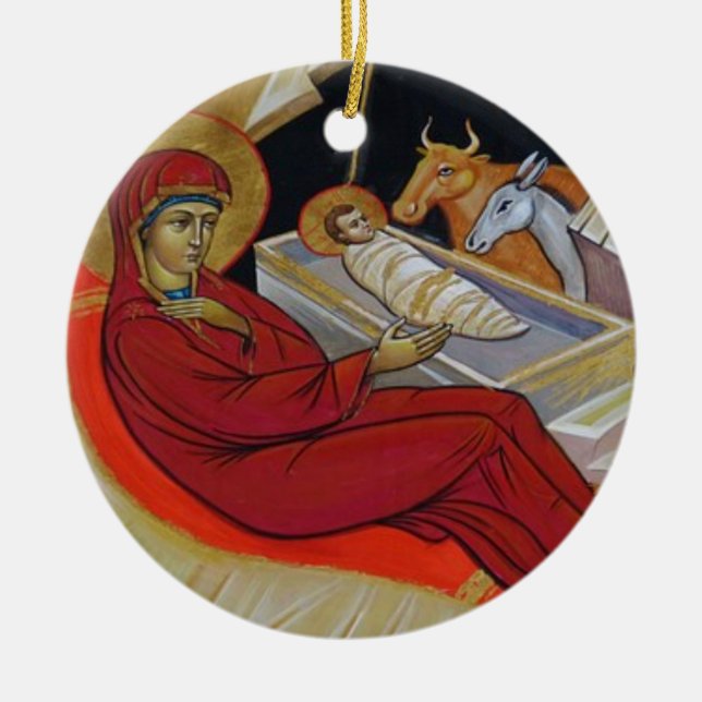 Weihnachtsschmuck mit Krippe (Vorne)
