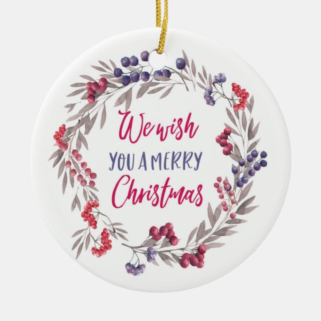 Weihnachtsschmuck mit personalisiertem Foto (Vorne)