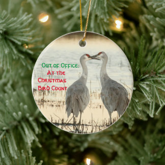 Weihnachtsschmuck mit Sandhill-Kranen