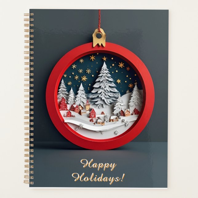 Weihnachtsschmuck mit Winterdorf Planer (Vorderseite)