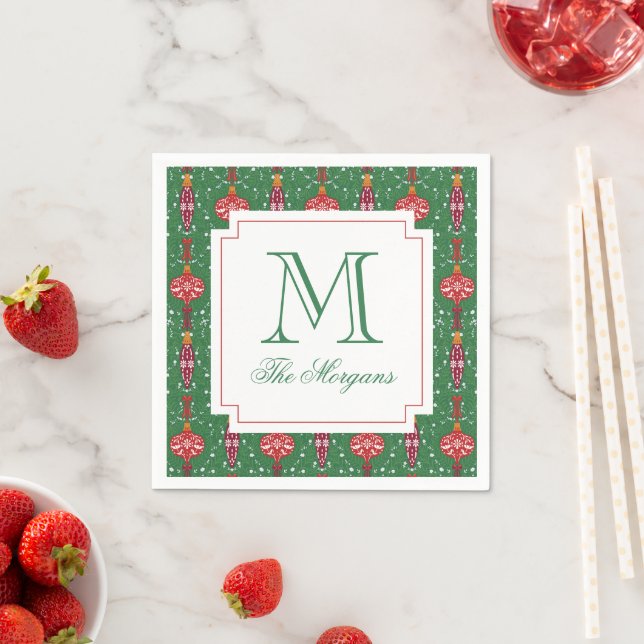 Weihnachtsschmuck Monogram Serviette (Beispiel)
