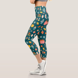 Weihnachtsschmuck Muster Capri Leggings