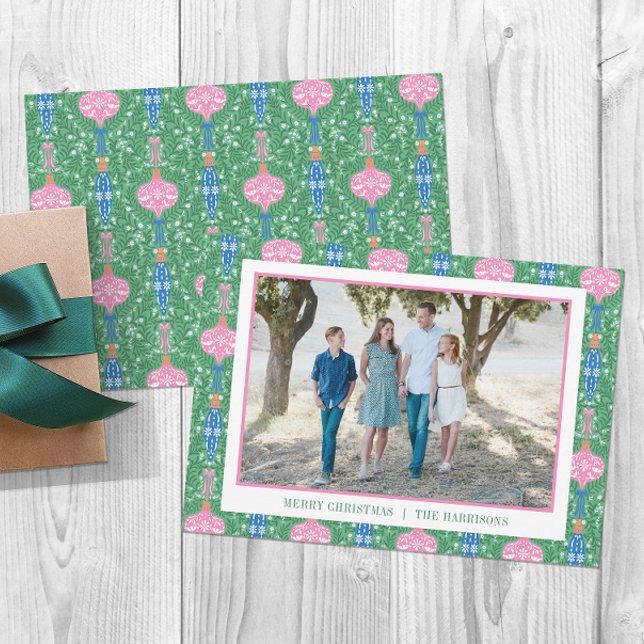 Weihnachtsschmuck Muster Foto Feiertagskarte (Von Creator hochgeladen)