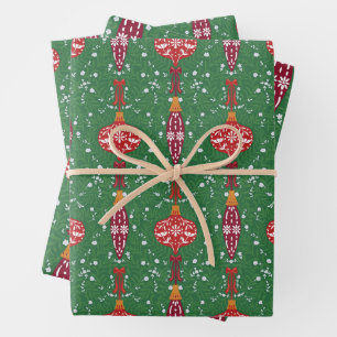 Weihnachtsschmuck Muster Geschenkpapier Set