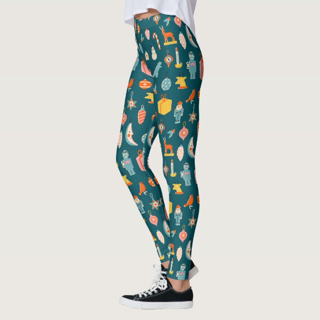 Weihnachtsschmuck Muster Leggings (Links)