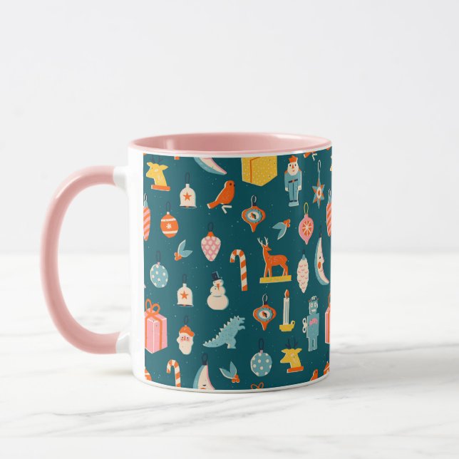 Weihnachtsschmuck Muster Tasse (Links)