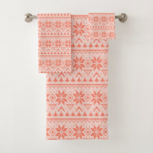 Weihnachtsschmuck nordischer Winterskandinavischer Badhandtuch Set