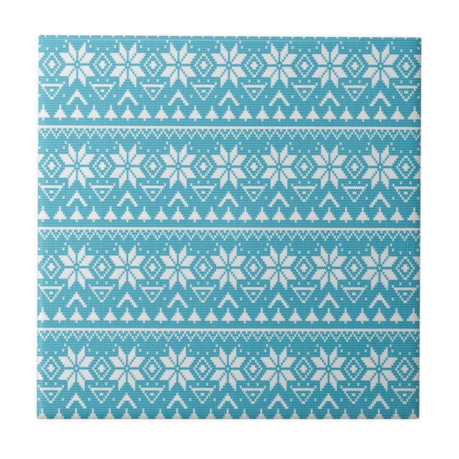 Weihnachtsschmuck nordischer Winterskandinavischer Fliese (Vorderseite)